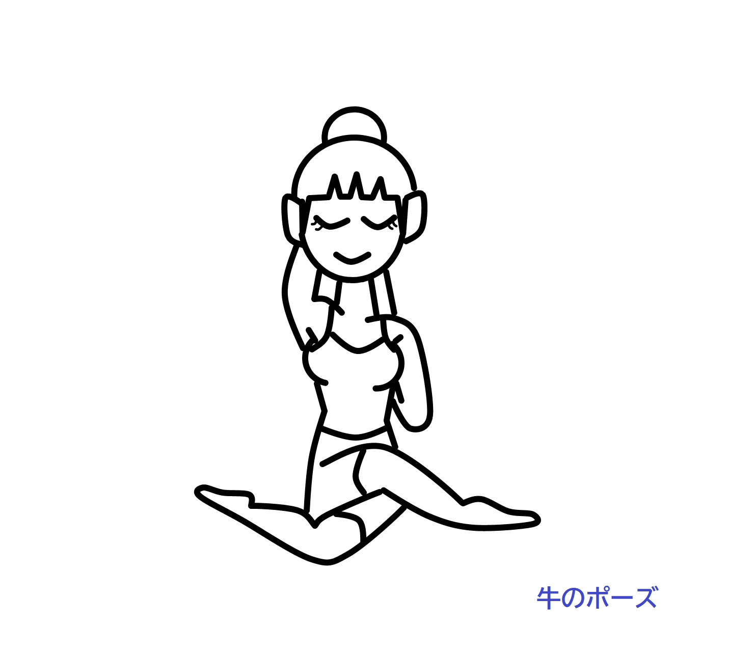牛のポーズ